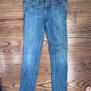 Mid rise, straight leg AG jeans size 25